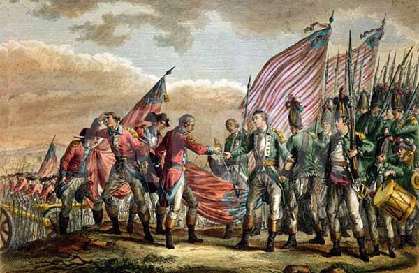 Капитуляция английских войск 17 октября 1777 года под Сараготой