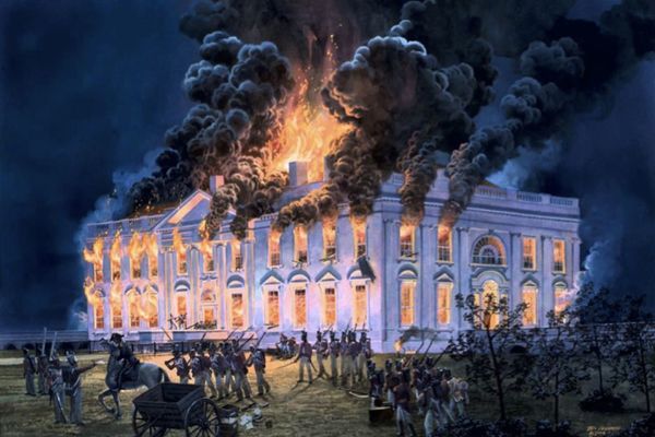 Англо-американская война 1812-1815 годов Горит Белый Дом